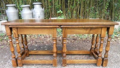 Long Oak Refectory Style Coffee Table