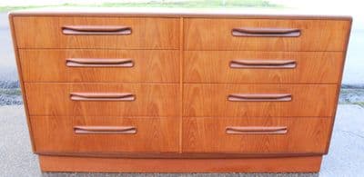 Long Teak Double Chest of Drawers by G-Plan