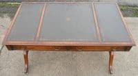Luxury Large Leather Top Mahogany Period Style Writing Table by Reprodux