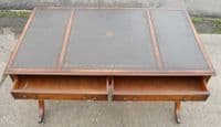 Luxury Large Leather Top Mahogany Period Style Writing Table by Reprodux