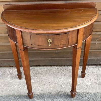 Mahogany Bowfront Console Table