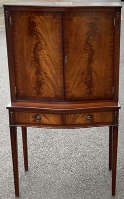Mahogany Cocktail Cabinet on Stand