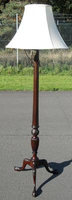 Mahogany Column Standard Lamp