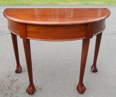 Mahogany D End Console Side Table