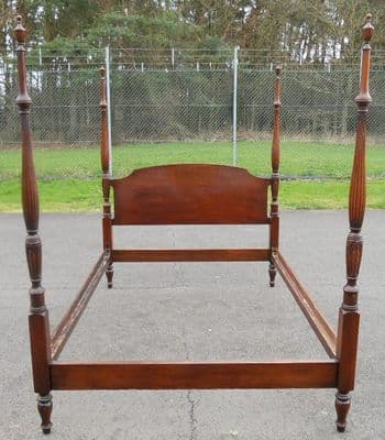 Mahogany Four Poster Double Bed - SOLD