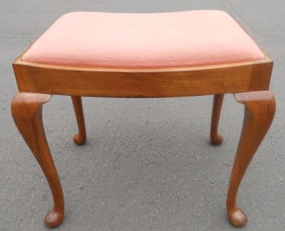 Mahogany Framed Dressing Stool with Drop In Seat