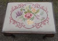 Mahogany Framed Upholstered Top Dressing Stool