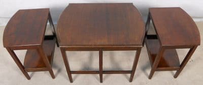 Mahogany Nest of Three Coffee Tables