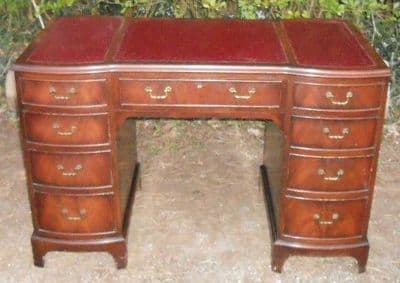 Mahogany One Piece Kneehole Writing Desk