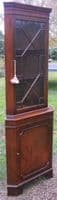 Mahogany Standing Glazed Corner Cupboard