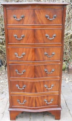 Mahogany Tall Narrow Chest of Drawers - SOLD