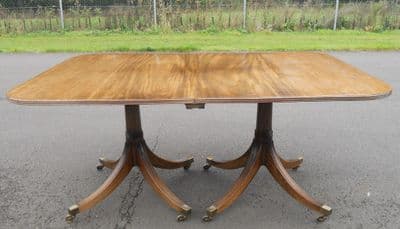 Mahogany Twin Pillar Dining Table to Seat Ten