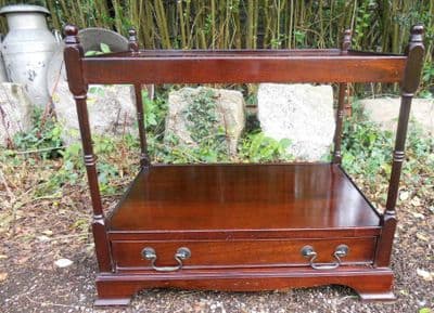 Mahogany Two Tier Lamp Table