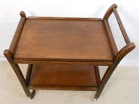 Mahogany Two Tier Tea Trolley with Removable Trays by Staples & Co - SOLD
