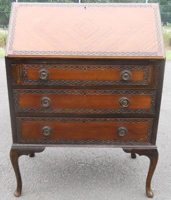Mahogany Writing Bureau in Queen Anne Style