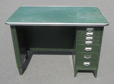 Metal Kneehole Writing Desk