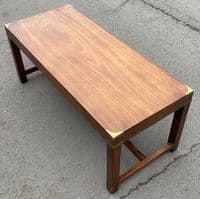 Military Style Mahogany Coffee Table