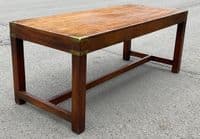 Military Style Mahogany Coffee Table