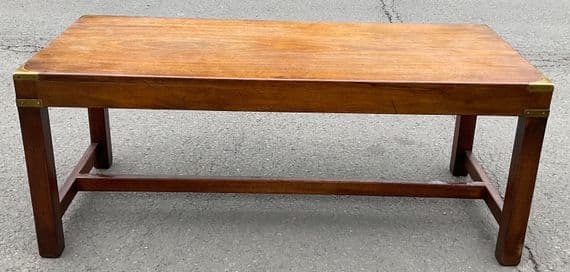 Military Style Mahogany Coffee Table