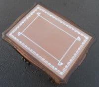 Nest of Tan Leather Top Walnut Coffee Tables