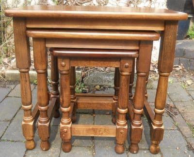 Nest of Three Beech Coffee Tables