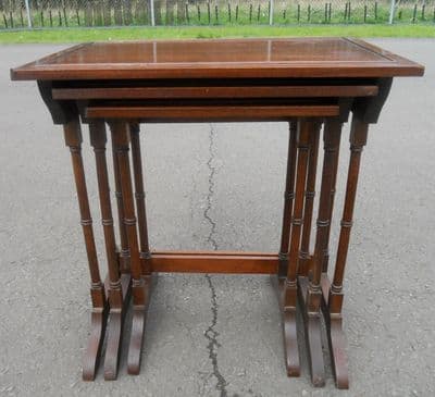 Nest of Three Mahogany Coffee Tables in Georgian Style
