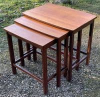 Nest of Three Teak Coffee Tables