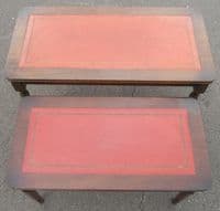 Nest of Two Long Mahogany Coffee Tables