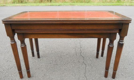 Nest of Two Long Mahogany Coffee Tables