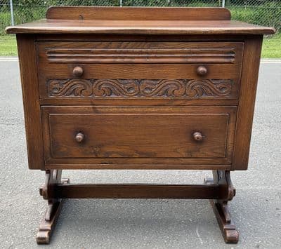 Oak Chest on Stand