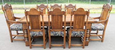 Oak Dining Room Suite by Hines of Oxford