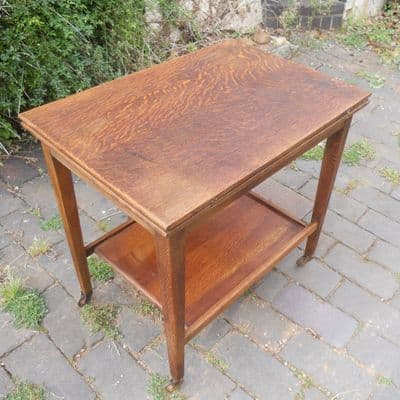 Oak Fold-over Card Table Tea Trolley