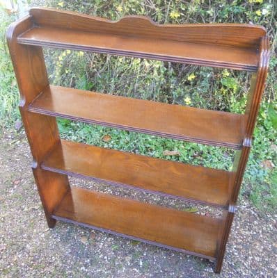 Oak Four Tier Open Bookshelves