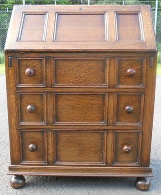 Oak Jacobean Style Writing Bureau - SOLD