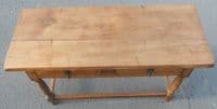 Oak Long Coffee Table in Antique Style