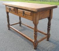 Oak Long Coffee Table in Antique Style