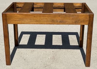 Oak Luggage Suitcase Stand