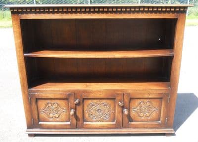 Oak Open Low Bookcase by GT Rackstraw