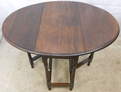 Oak Oval Dropleaf Gateleg Table