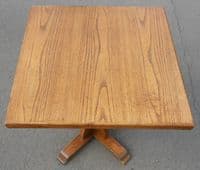 Oak Pedestal Tripod Table - SOLD