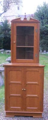 Oak Standing Double Corner Cupboard