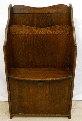 Oak Standing Magazine Rack