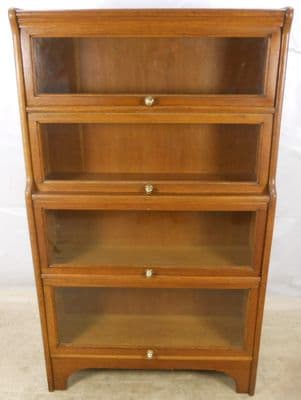 Oak Standing Opening Glazed Bookcase, Storage Shelves - SOLD