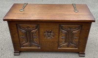 Old Charm Heavy Oak Blanket Chest by Wood Bros.
