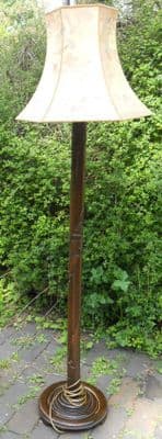 Oriental Carved Hardwood Standard Lamp