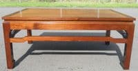Oriental Mahogany Rectangular Top Coffee Table