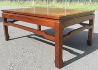 Oriental Mahogany Rectangular Top Coffee Table