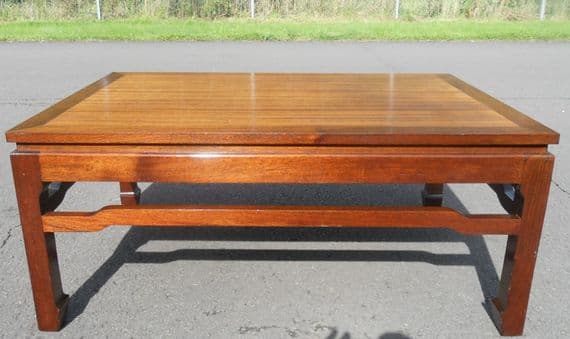 Oriental Mahogany Rectangular Top Coffee Table