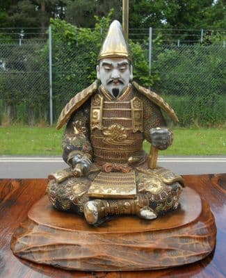 Oriental Style Seated Japanese Samurai Warrior