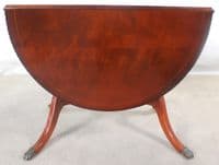 Oval Mahogany Dropleaf Dining Table to Seat Six - SOLD